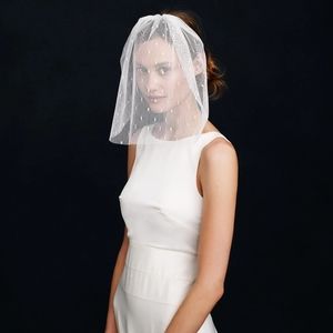Jcrew wedding short veil; swiss dot lace.
